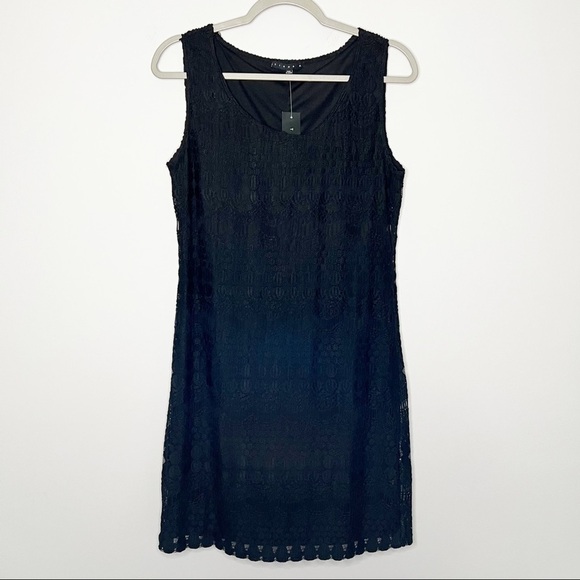 Tiana B. Dresses & Skirts - Women’s new Tiana B black lace embroidered sleeveless mini dress size M